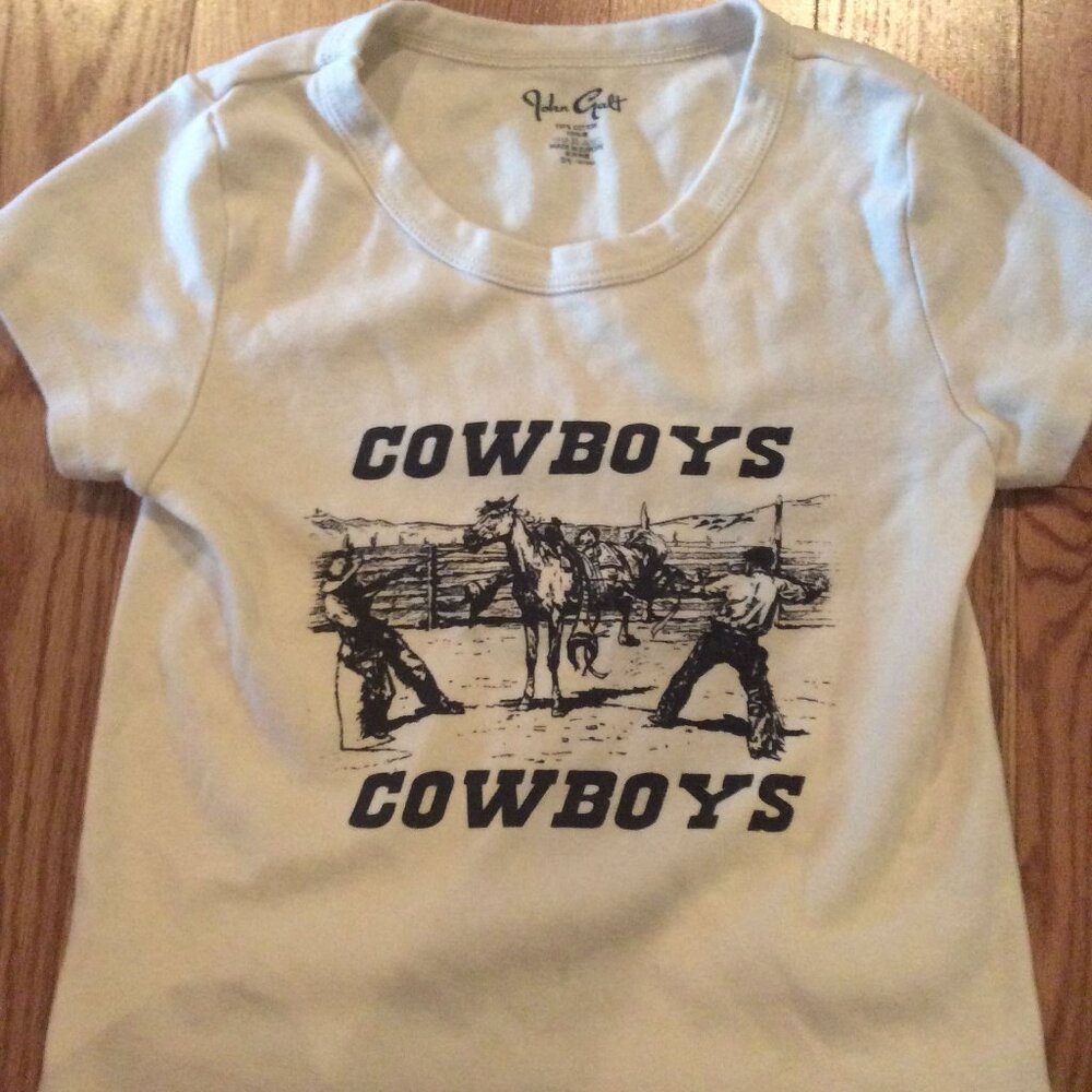 Brandy Melville John Galt Cream Cowboys Crop Top One Size